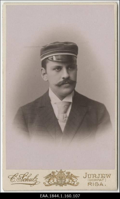 Korporatsiooni "Livonia" liige Walter von Holst, portreefoto