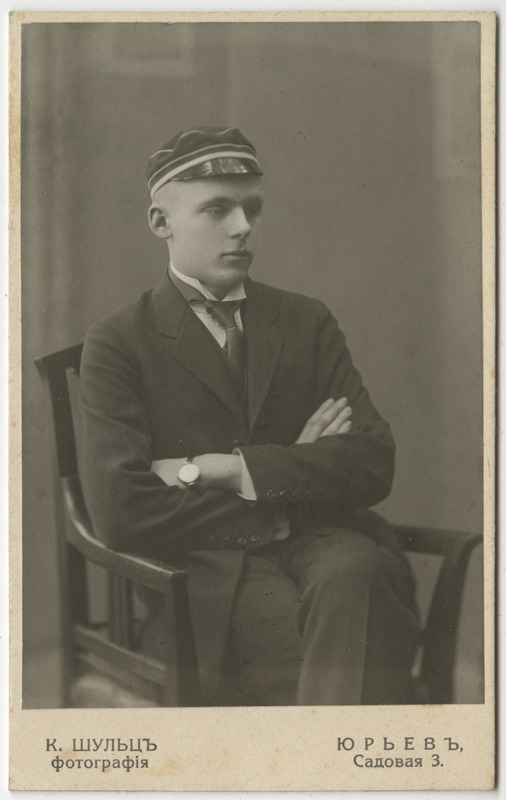 Korporatsiooni "Livonia" liige Helmich von Anrep, portreefoto