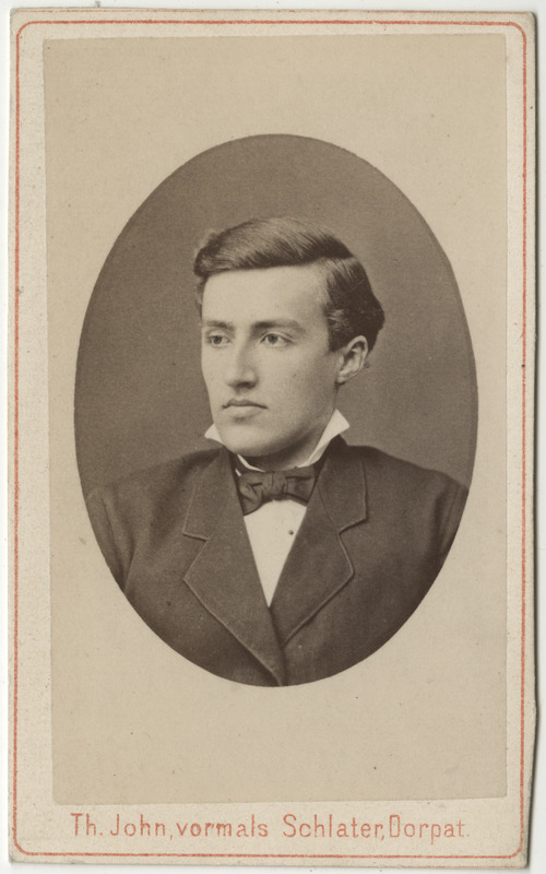 Korporatsioon "Estonia" liige Nikolai Riesenkampff, portreefoto