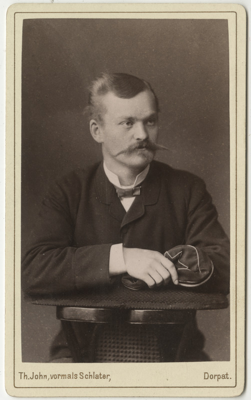 Korporatsioon "Estonia" liige Wilhelm Pezold, portreefoto