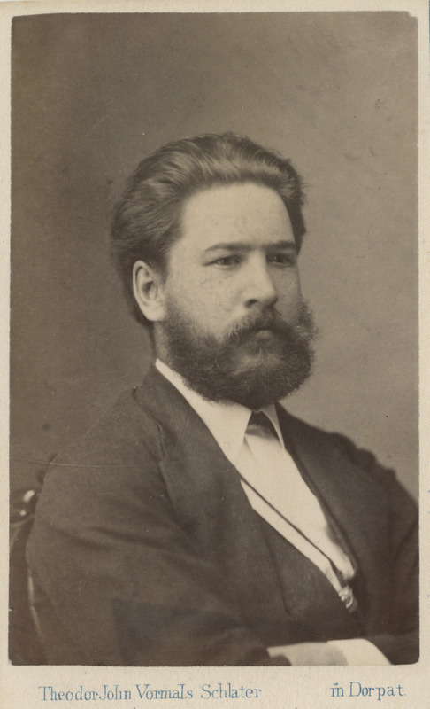 Korporatsioon "Estonia" liige Adolf Bergmann, portreefoto