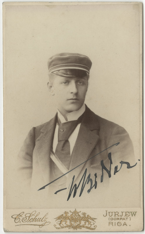 Korporatsioon "Estonia" liige Friedrich Bidder, portreefoto