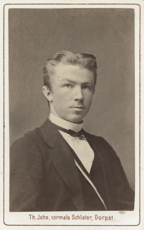 Korporatsioon "Estonia" liige Edwin Hörschelmann, portreefoto