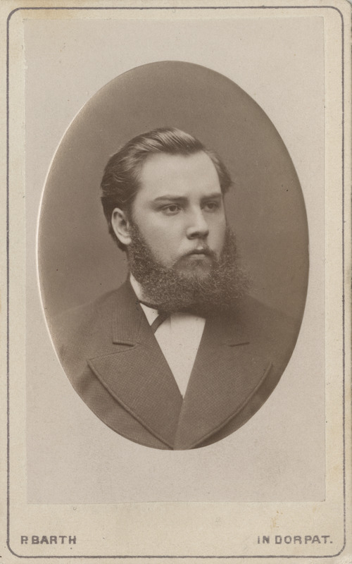 Korporatsioon "Estonia" liige Christoph Mickwitz, portreefoto