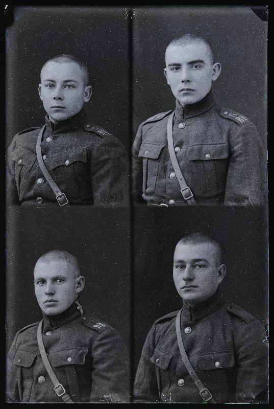 Sõdurite passipildid, (negatiiv ilmutatud 30.09.1927).