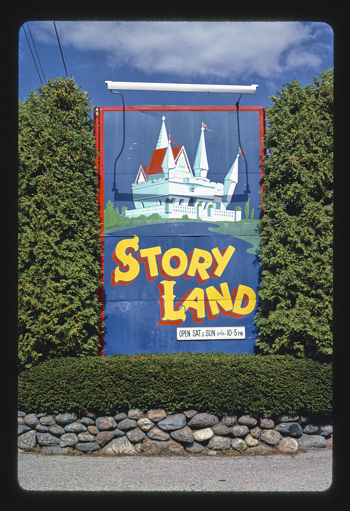 Entrance sign, Storybook Land, Route 16, Glen, New Hampshire (LOC)