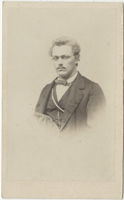 Korporatsioon "Estonia" liige Gerhard Pahnsch, portreefoto