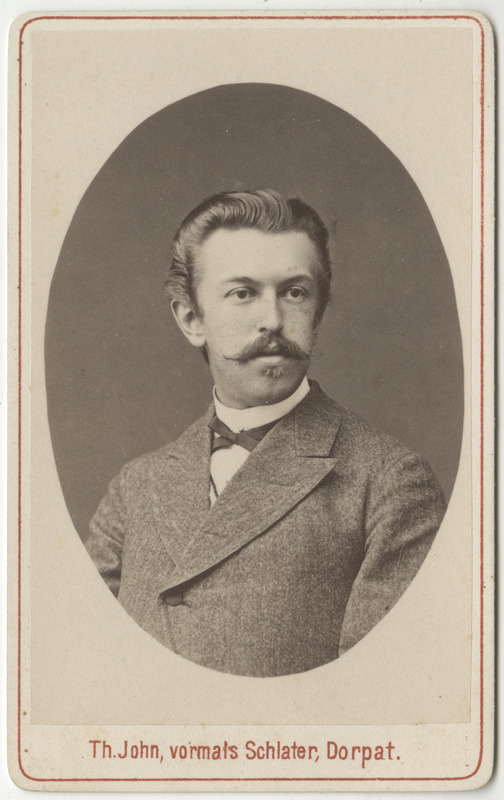 Korporatsioon "Estonia" liige parun Alfred Rosen, portreefoto