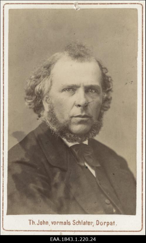 Baltisaksa usuteadlane ja Tartu Ülikooli professor Alexander Konstantin von Oettingen (12.12.1827– 7.08.1905), portreefoto