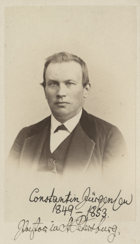 Korporatsioon "Estonia" vilistlane Konstantin Jürgensen, portreefoto