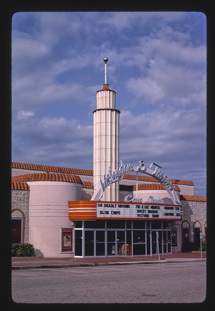 Casa Linda Theater, straight-on view, Casa Linda Shopping Center, Dallas, Texas (LOC)