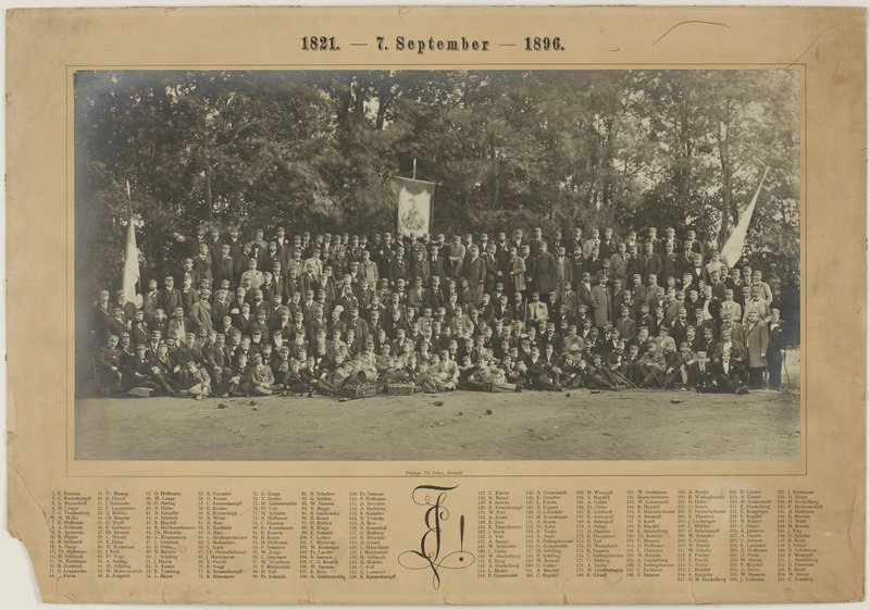 Korporatsioon "Estonia" liikmete ühisfoto korporatsiooni 75. aastapäeval