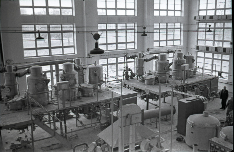 Vaade Viljandi Piimatoodete kombinaadi piimapulbri tootmise tsehhi.