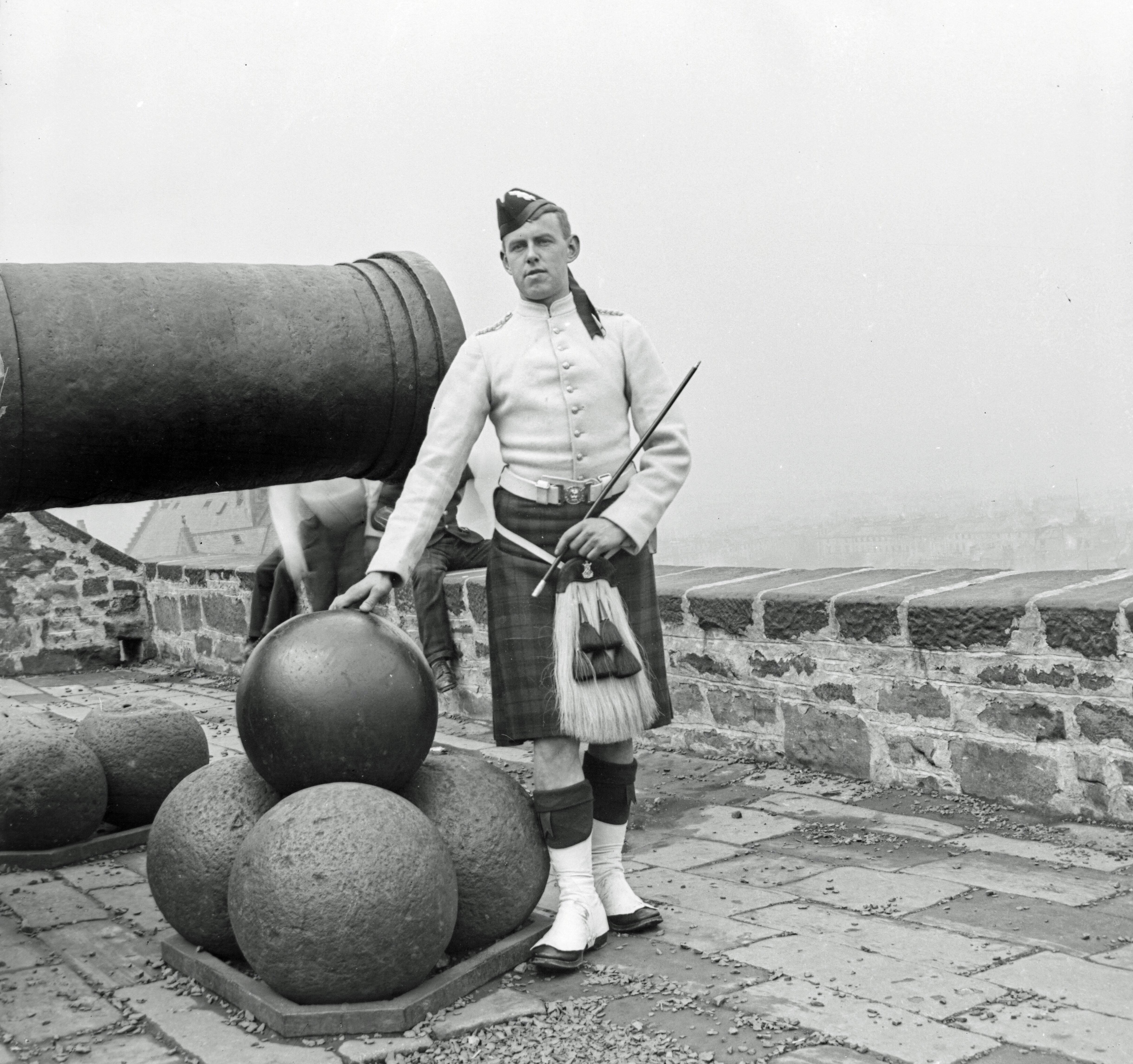 Guard at Edinburgh Castle defences