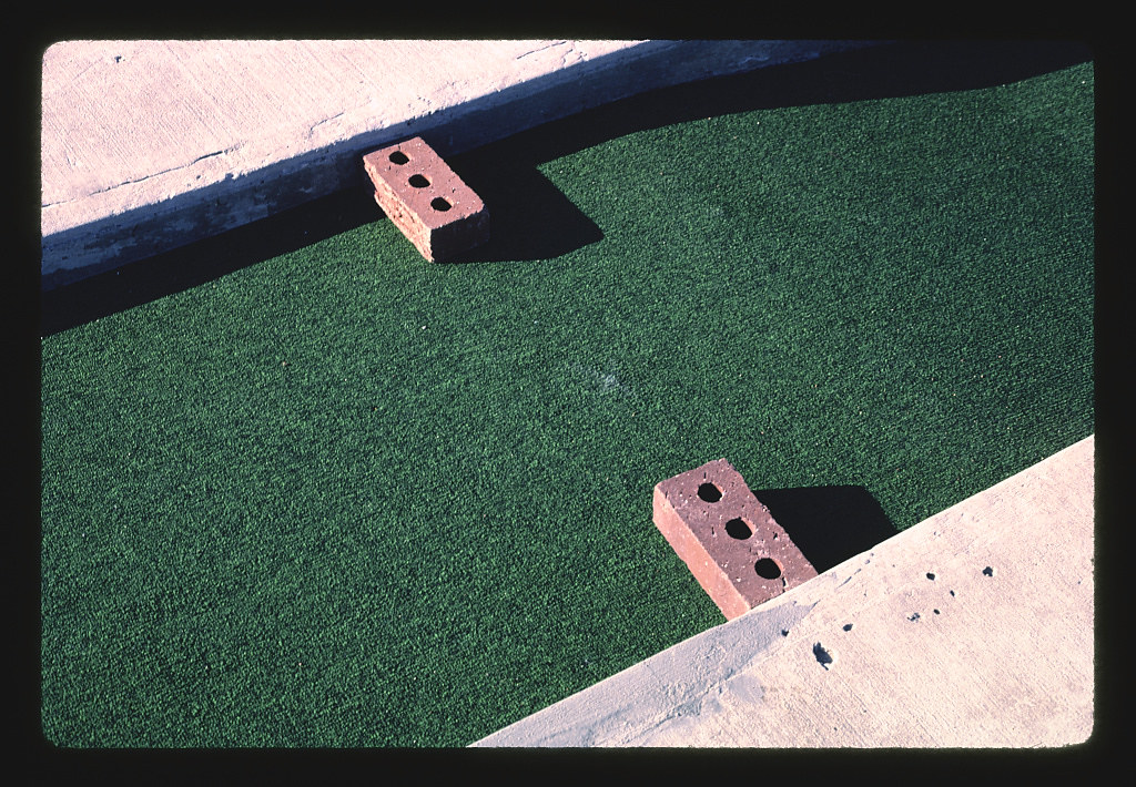 Two brick hazard, Putter's Paradise mini golf at New Wave Park, Missoula, Montana (LOC)