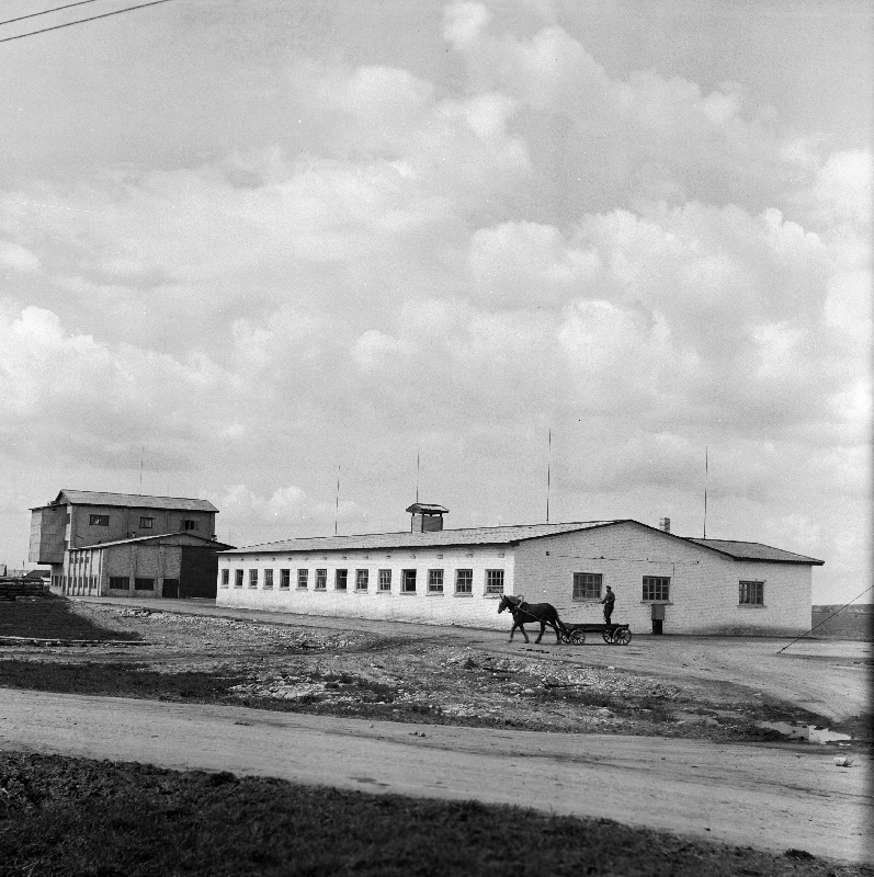 Vaade Vinni näidissovhoostehnikumi kuivatile ja laudale.