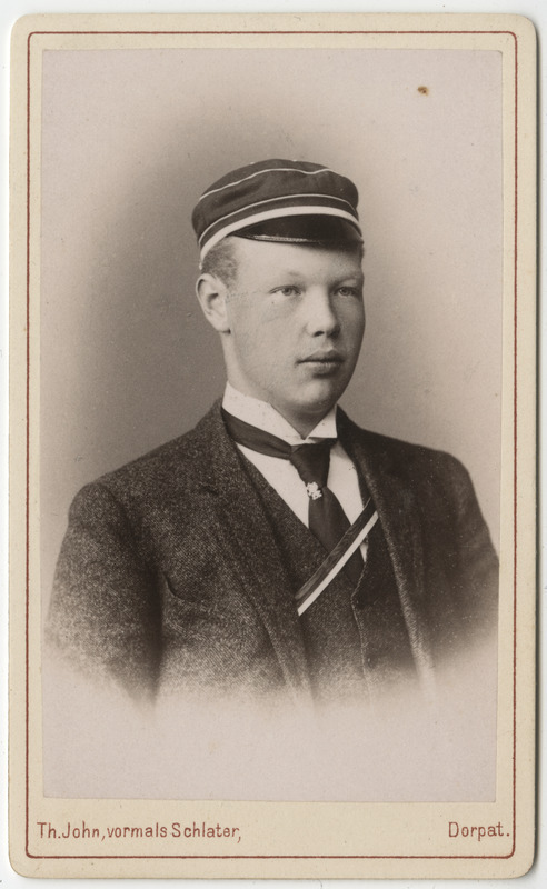 Korporatsiooni "Livonia" liige parun Friedrich von der Pahlen, portreefoto