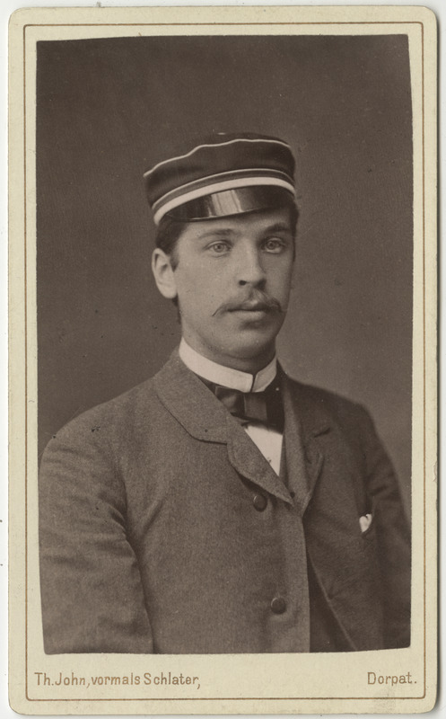 Korporatsioon "Estonia" liige Edgar Weiss, portreefoto