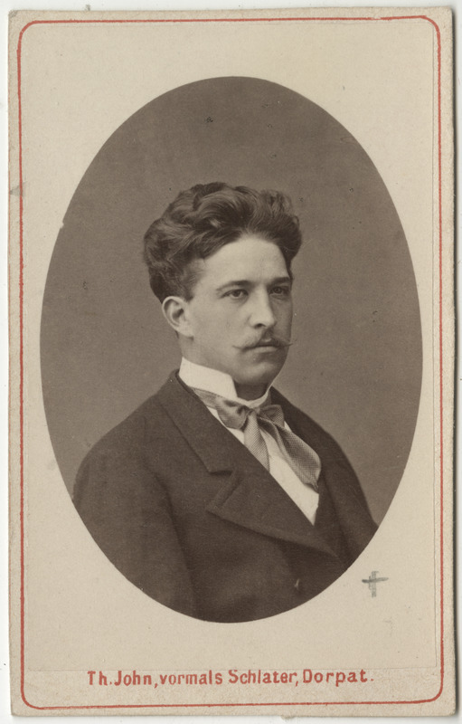 Korporatsioon "Estonia" liige Nikolai Oehren, portreefoto