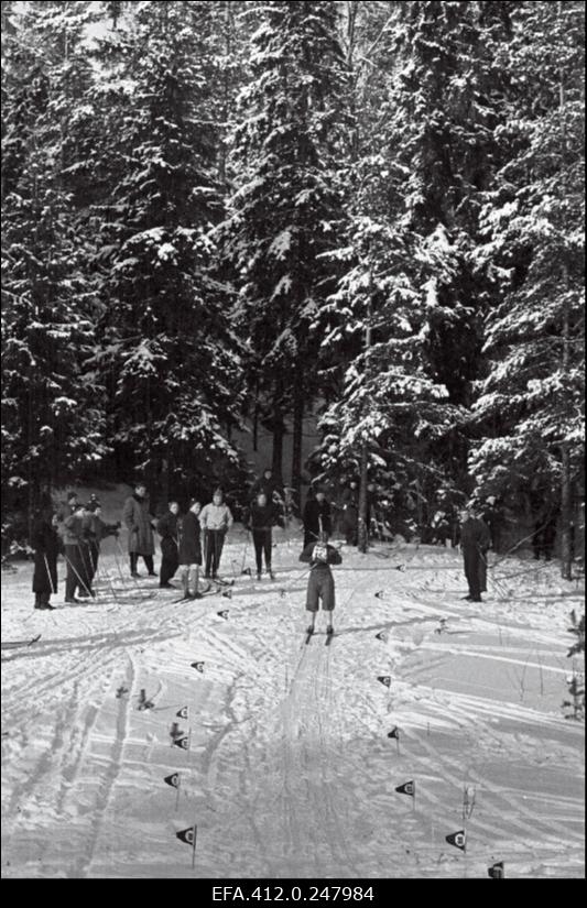 NSV Liidu suusatamise meistrivõistluste ajal Otepääl.