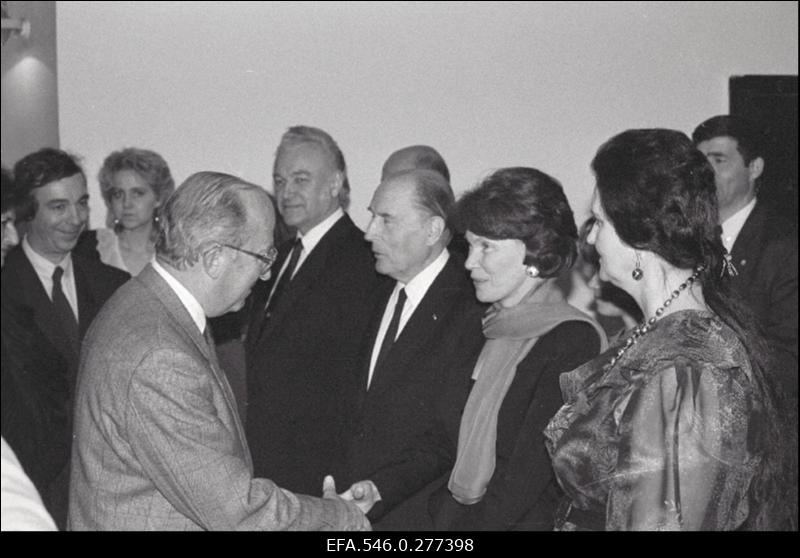 Prantsusmaa president Francois Mitterand külaskäigul Eestisse.