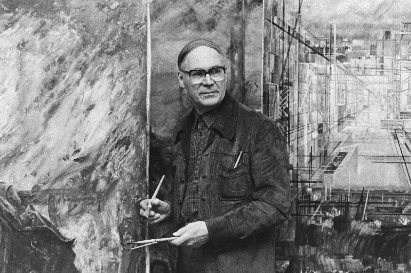 NSV Liidu rahvakunstnik, graafik Evald Okas.