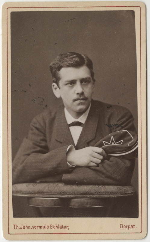 Korporatsioon "Estonia" liige parun Nikolai Stackelberg, portreefoto