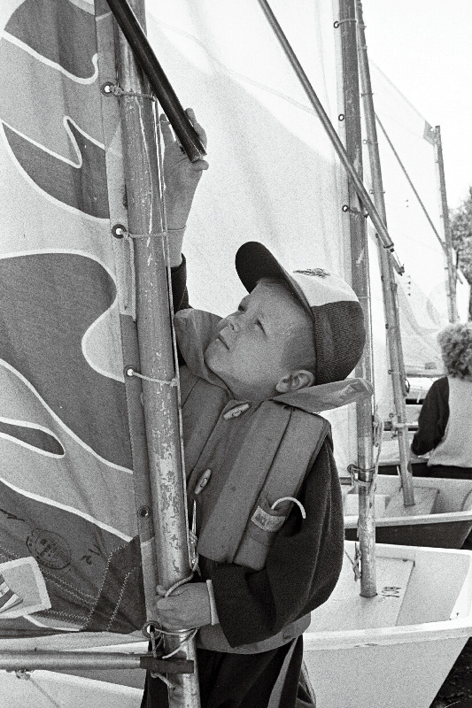 "Spinnakeri" ja "Noorte Hääle" XI "Optimistide" regati noorim osavõtja Lauri Takker.