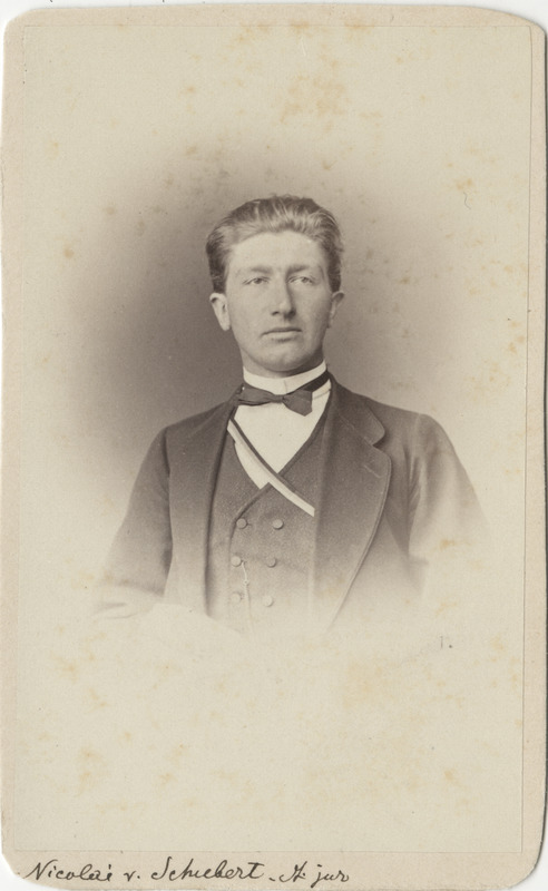 Korporatsioon "Estonia" vilistlane Nikolai von Schubert, portreefoto