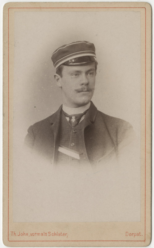 Korporatsiooni "Estonia" liige Albert Dehio, portreefoto