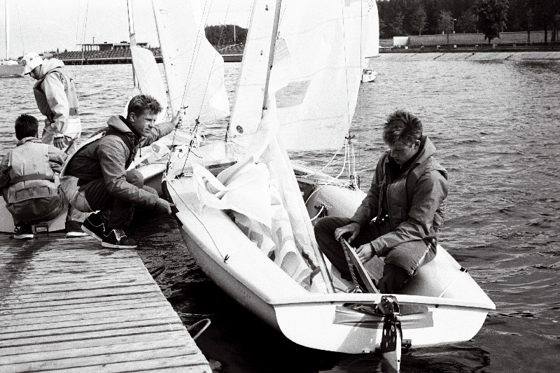 NSV Liidu meistrivõistlustel purjetamises pronksmedali võitnud Tõnu ja Toomas Tõniste