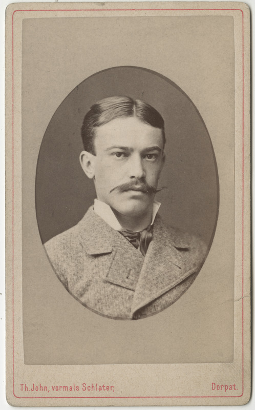 Korporatsioon "Estonia" liige Julius von Hagemeister, portreefoto