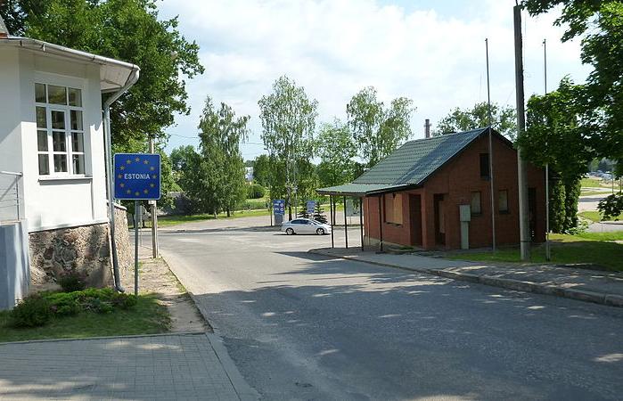 Valka–Valga border 1 - The border between Latvia and Estonia in Valka