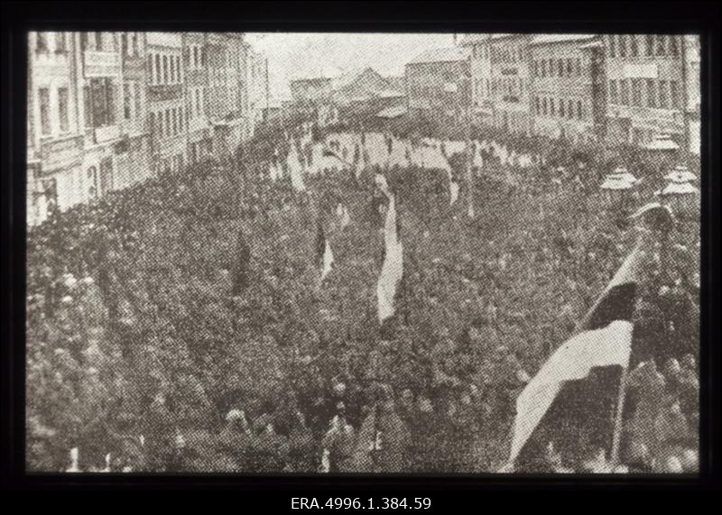 Eesti tagavarapataljoni protestimeeleavaldus Tartus 21. nov 1917.