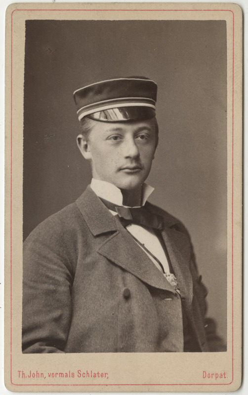 Korporatsioon "Estonia" liige Hermann Stillmark, portreefoto