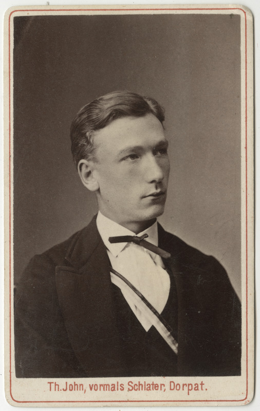 Korporatsioon "Estonia" liige Karl Leidig, portreefoto