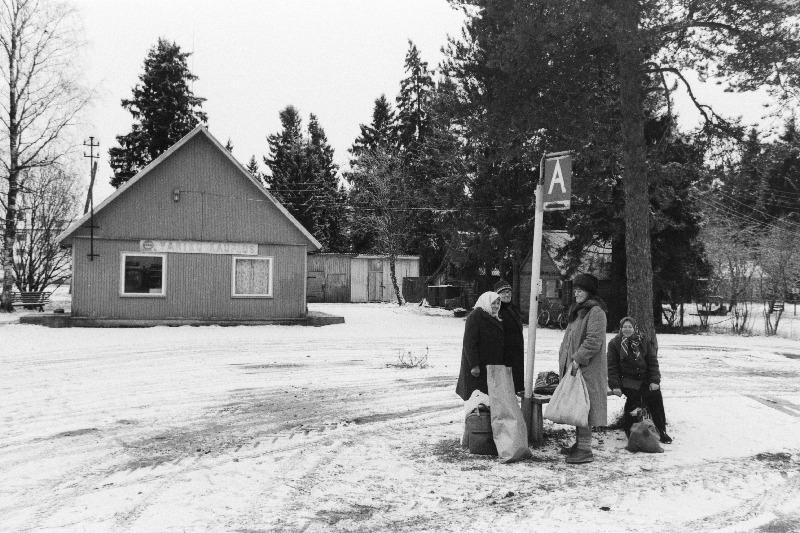 Vaade Variku kauplusele Haapsalu rajooni Nõva kolhoosis.