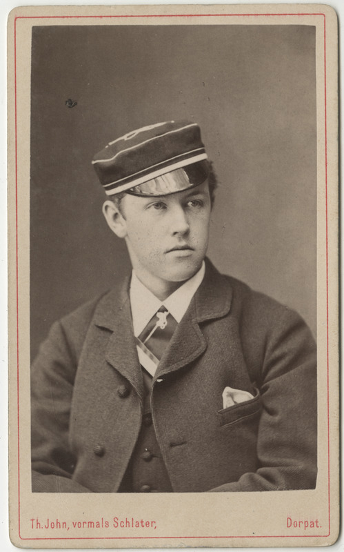 Korporatsioon "Estonia" liige Friedrich von Bunge, portreefoto