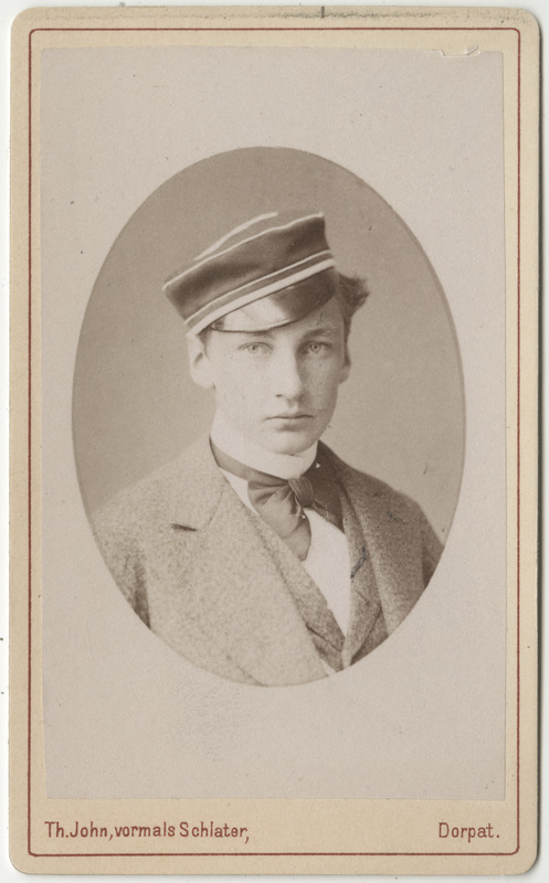 Korporatsioon "Estonia" liige parun Hermann Rosen, portreefoto