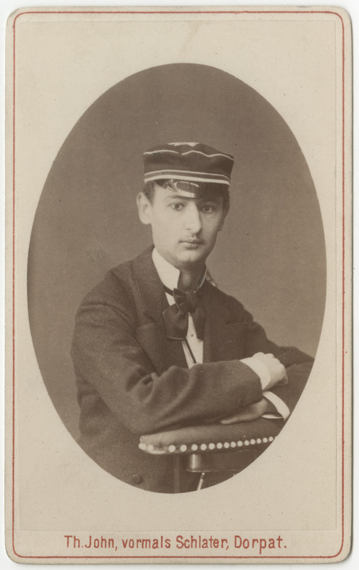 Korporatsioon "Estonia" liige Boleslav Stael von Holstein, portreefoto