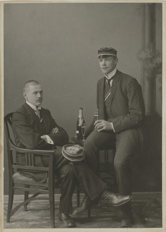 Korporatsiooni "Livonia" liikmed Gehrt von Aderkas ja tema akadeemiline isa krahv August Mellin