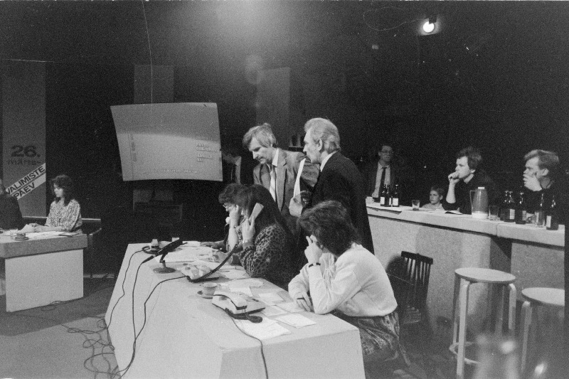 Vaade Eesti Televisiooni stuudiosse NSV Liidu Ülemnõukogu valimiste päeval.