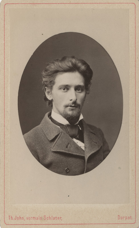 Korporatsiooni "Livonia" liige Richard von Sivers, portreefoto