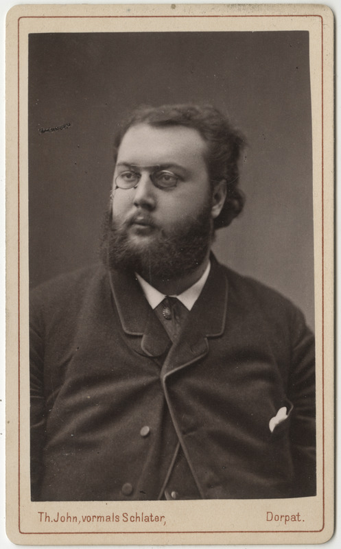 Korporatsioon "Estonia" liige Karl Mickwitz, portreefoto