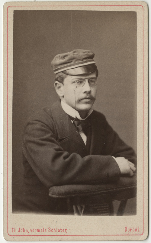 Korporatsioon "Estonia" liige Christfried Hörschelmann, portreefoto