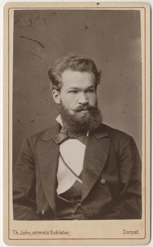 Korporatsioon "Estonia" liige Alexander Paulsen, portreefoto