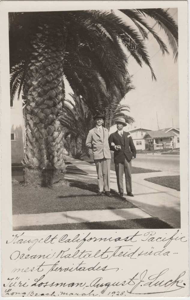 Jüri Lossman ja August J. Luck Kalifornias