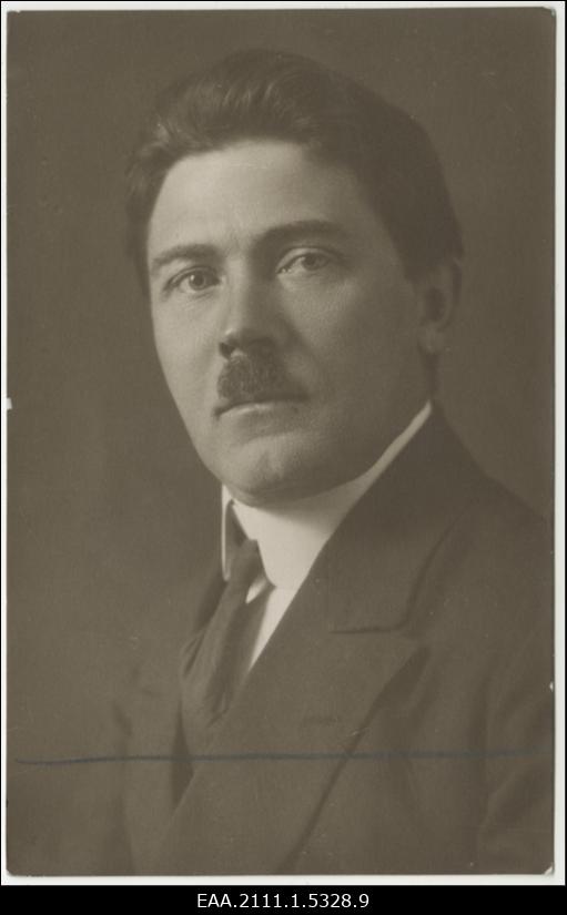 Johannes Aavik, keeleteadlane ja haridustegelane, portreefoto