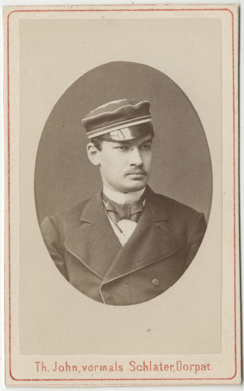 Korporatsioon "Estonia" liige Leonhard Thomson, portreefoto