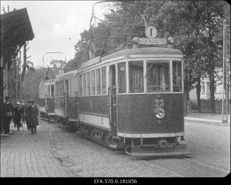 Tramm Kadrioru peatuses.